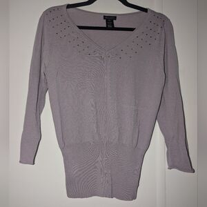 Multiples Women's Lavender Blouse with Stud Accents